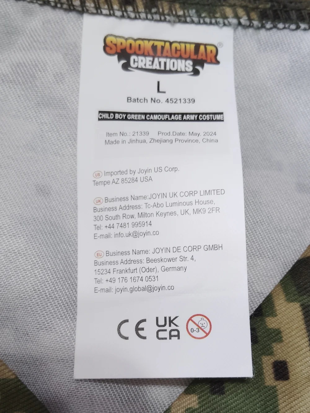 Spooktacular Creations Boys Army Costume, Military Costume for Kids,